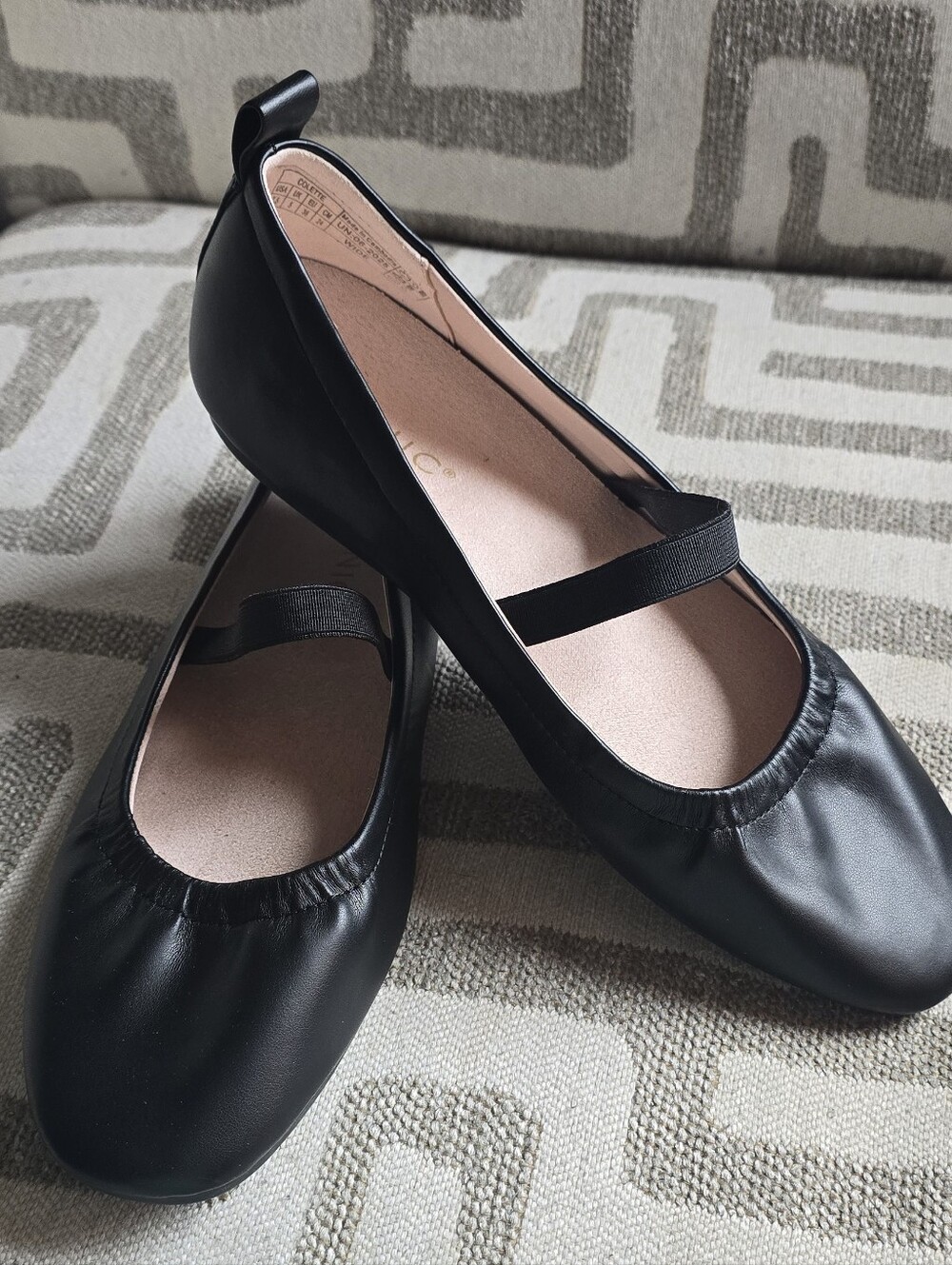 Vionic Black Ballet Flats with Comfort Support - Picture 2 of 13